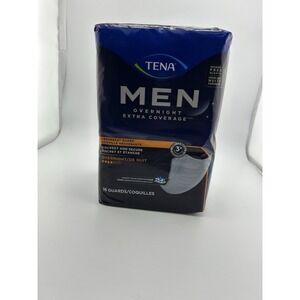 TENA Men's Overnight Extra Dry Coverage Absorbent Guards 32 Ct.2 Bags Of 16 Ct.
